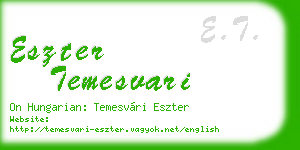eszter temesvari business card