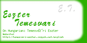 eszter temesvari business card